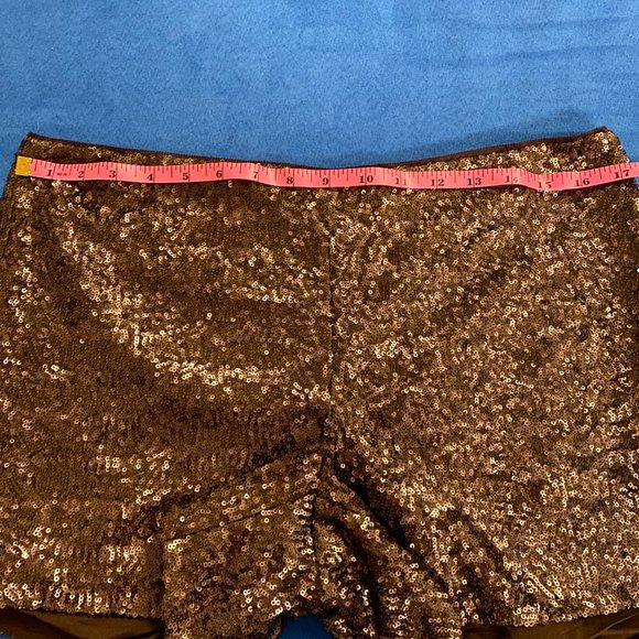BANANA REPUBLIC BROWN SEQUIN SHORTS - Picture 10 of 12